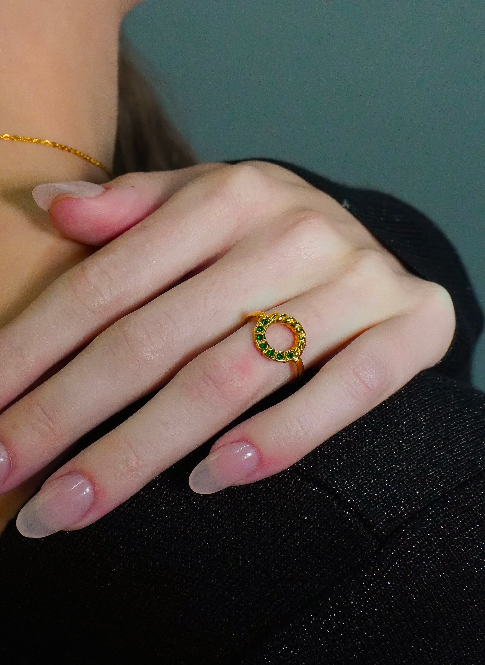 Bague fine Halo